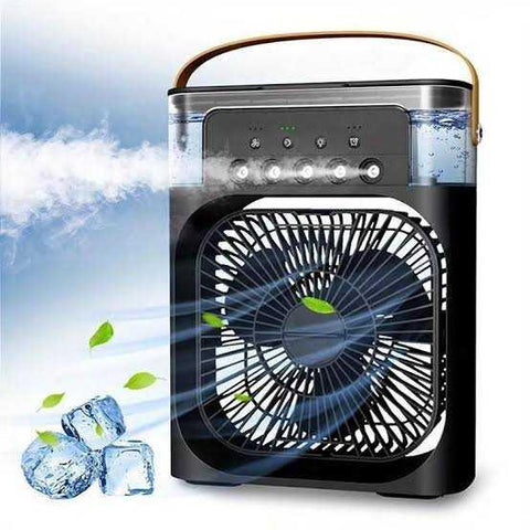 Portable Air Conditioner Fan Usb Electric Fan With Led Night Light, Fine Mist Water, And Humidifier Function | Led Night Light Water Mist Mini Fan Cooler